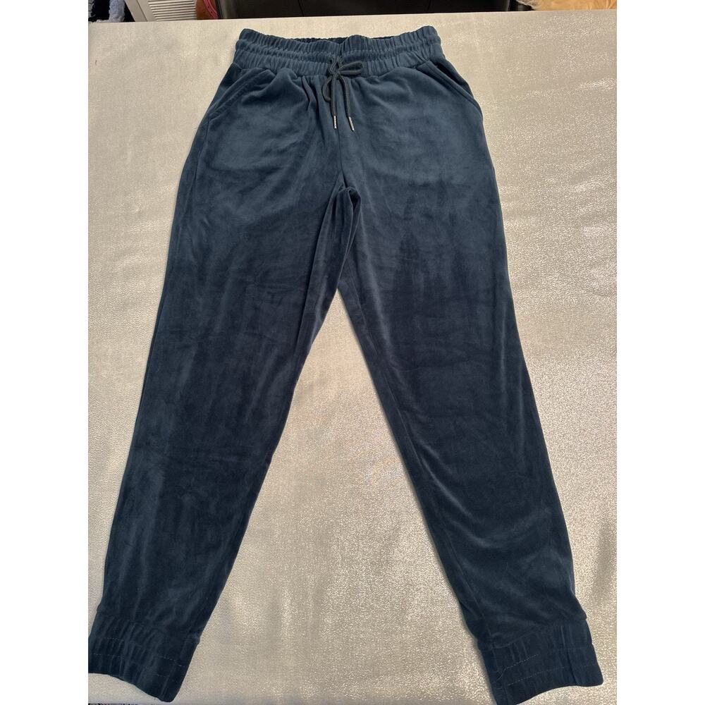 Charlotte Russe Blue Navy Joggers Velour Track Pants